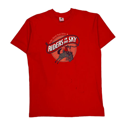 Riders In The Sky Fruit Of The Loom Single Stitch T-Shirt - XL Red Cotton