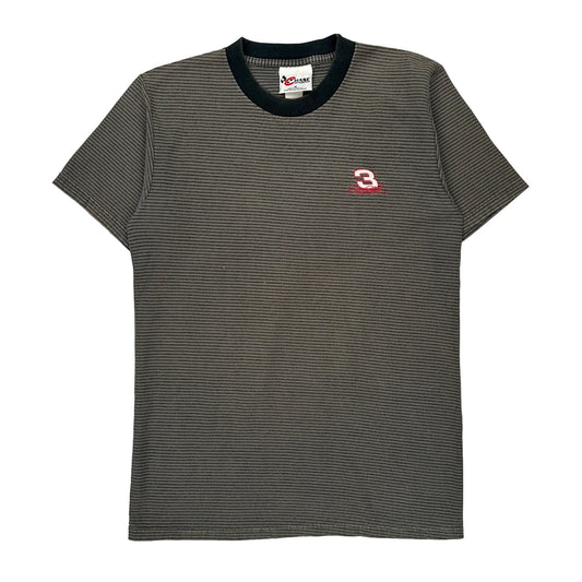 Made In USA Chase Authentics Striped T-Shirt - Medium Grey Cotton