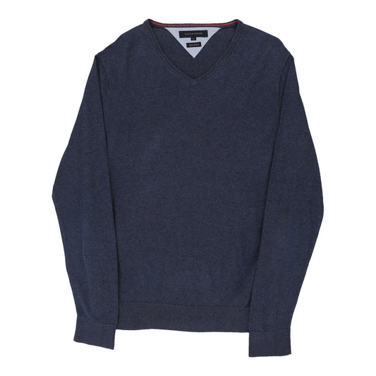 Vintage navy Tommy Hilfiger Jumper - mens medium
